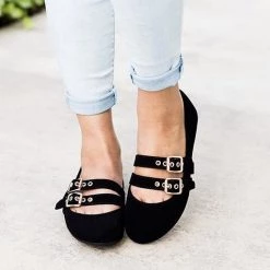 Bamboo Newest Arrivals Diana Double Buckled Flats