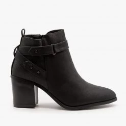 Refresh Newest Arrivals Distressed Belted Ankle Booties
