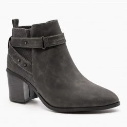 Refresh Newest Arrivals Distressed Belted Ankle Booties