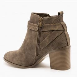 Refresh Newest Arrivals Distressed Belted Ankle Booties