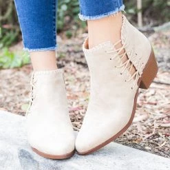 Qupid Shoes Distressed Cinched Booties Newest Arrivals