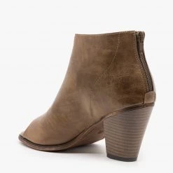 Mata Distressed Faux Leather Open Toe Booties Newest Arrivals 14 Mata Distressed Faux Leather Open Toe Booties Newest Arrivals