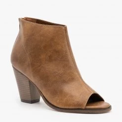 Mata Distressed Faux Leather Open Toe Booties Newest Arrivals 16 Mata Distressed Faux Leather Open Toe Booties Newest Arrivals