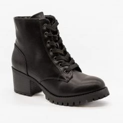 Bamboo Shoes Distressed Lace Up Combat Booties Newest Arrivals