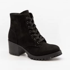 Bamboo Shoes Distressed Lace Up Combat Booties Newest Arrivals