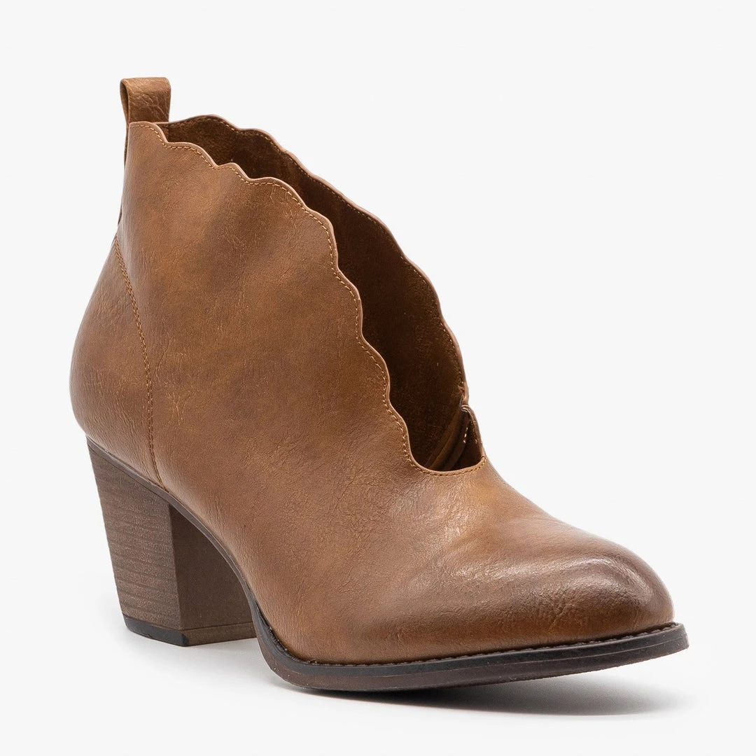 Mata Newest Arrivals Distressed Scalloped Edge Booties 14 Mata Newest Arrivals Distressed Scalloped Edge Booties