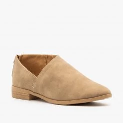 Qupid Shoes Distressed Side Cut Flats Newest Arrivals