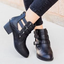 Forever Distressed Triple Buckle Bootie FINAL SALE Newest Arrivals