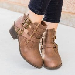 Forever Distressed Triple Buckle Bootie FINAL SALE Newest Arrivals