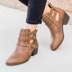 Forever Distressed Triple Buckle Bootie FINAL SALE Newest Arrivals