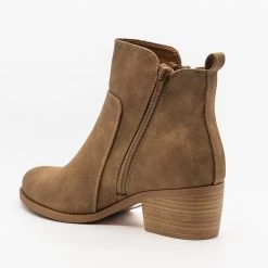 Soda Shoes Newest Arrivals Distressed Zipper Ankle Boots