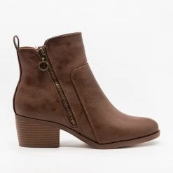 Soda Shoes Newest Arrivals Distressed Zipper Ankle Boots