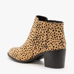 Qupid Shoes Diva Leopard Print Ankle Booties Newest Arrivals