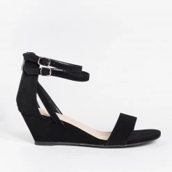 Top Moda Newest Arrivals Double Ankle Strap Wedges