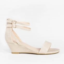 Top Moda Newest Arrivals Double Ankle Strap Wedges