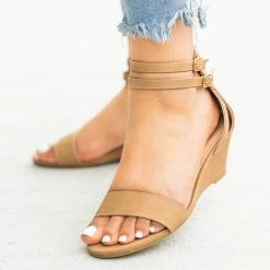 Top Moda Newest Arrivals Double Ankle Strap Wedges