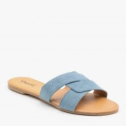 Qupid Shoes Double Band Slip On Sandals