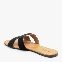 Qupid Shoes Double Band Slip On Sandals