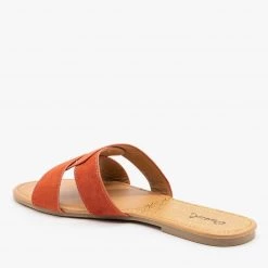 Qupid Shoes Double Band Slip On Sandals