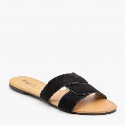 Qupid Shoes Double Band Slip On Sandals