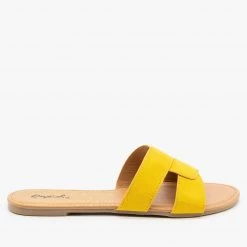 Qupid Shoes Double Band Slip On Sandals