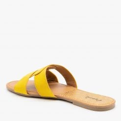 Qupid Shoes Double Band Slip On Sandals