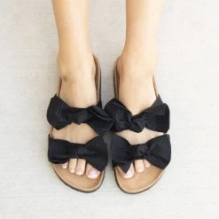 Mata Newest Arrivals Double Bow Slides