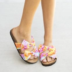 Mata Newest Arrivals Double Bow Slides