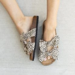 Mata Newest Arrivals Double Bow Slides