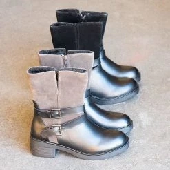 Unbranded/Generic Double Buckle Biker Boots