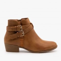 Top Moda Newest Arrivals Double Buckle Everyday Booties FINAL SALE