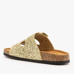 Refresh Double Buckle Glitter Slides