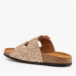 Refresh Double Buckle Glitter Slides