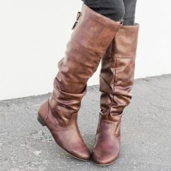 Soda Shoes Double Buckle Slouchy Boots