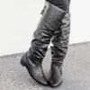 Soda Shoes Double Buckle Slouchy Boots