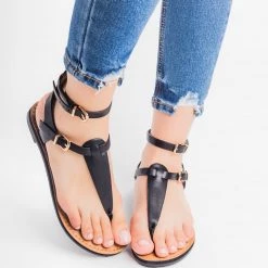 Soda Shoes Newest Arrivals Double Buckle Thong Sandals