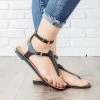 Soda Shoes Newest Arrivals Double Buckle Thong Sandals