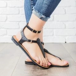 Soda Shoes Newest Arrivals Double Buckle Thong Sandals