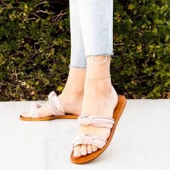 Bamboo Double Knotted Strap Sandals Newest Arrivals