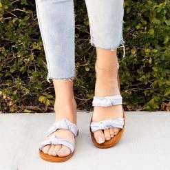 Bamboo Double Knotted Strap Sandals Newest Arrivals