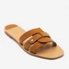 AMS Shoes Double Looped Square Toe Sandals Newest Arrivals