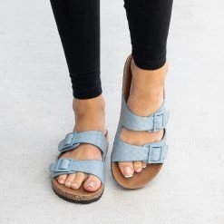 Weeboo Newest Arrivals Double Quilted Buckled Slides