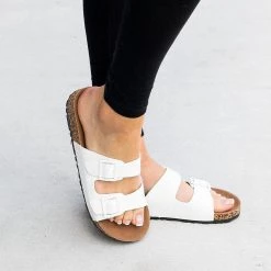 Weeboo Newest Arrivals Double Quilted Buckled Slides