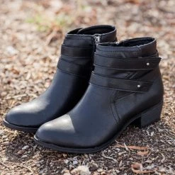 Bamboo Shoes Double Strap Ankle Booties Newest Arrivals