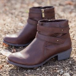 Bamboo Shoes Double Strap Ankle Booties Newest Arrivals