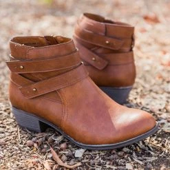 Bamboo Shoes Double Strap Ankle Booties Newest Arrivals