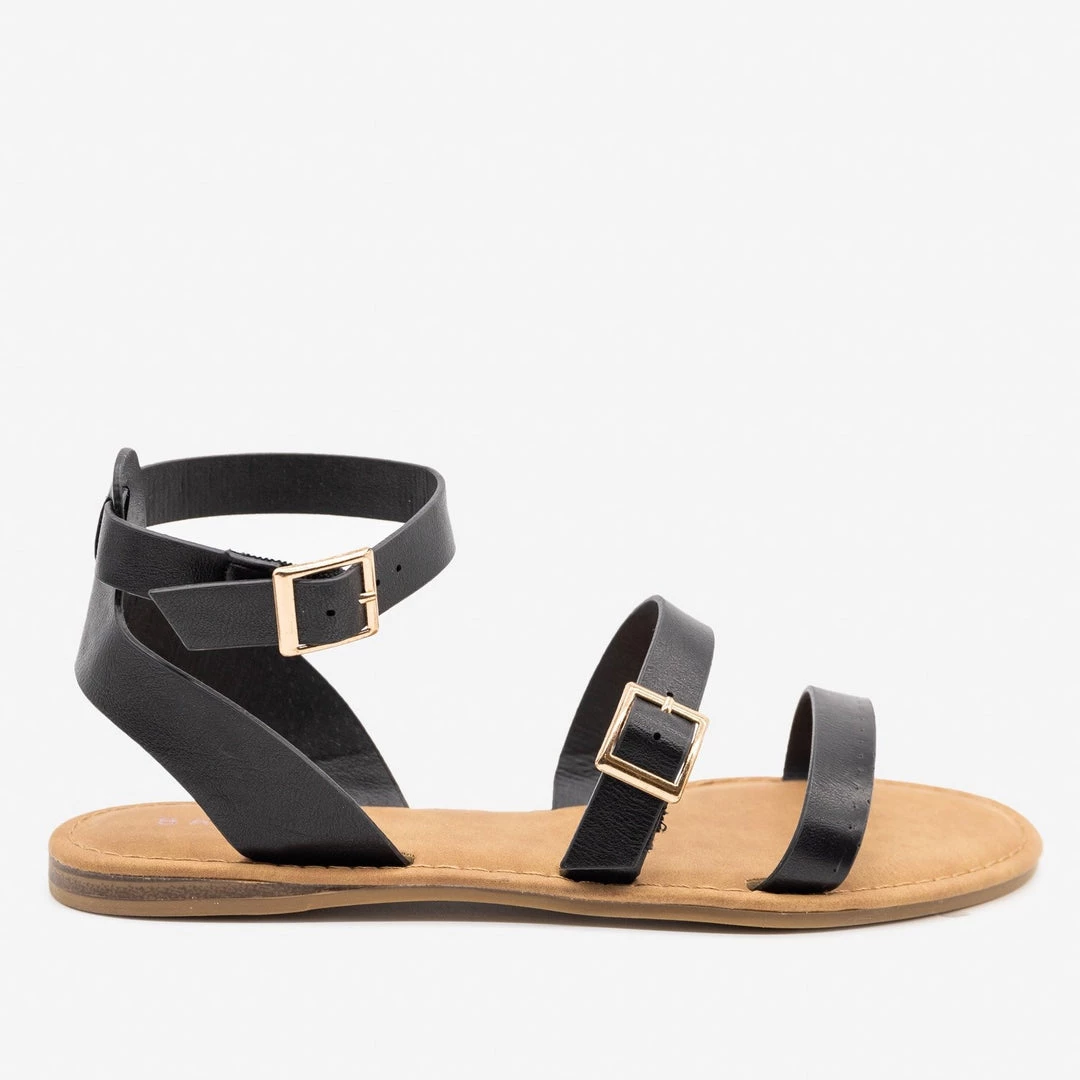 Bamboo Shoes Newest Arrivals Double Strap Buckle Sandals 9 Bamboo Shoes Newest Arrivals Double Strap Buckle Sandals