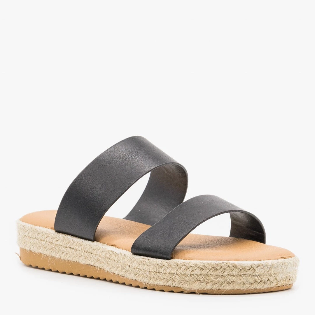 Bamboo Shoes Double Strap Espadrille Flatform Slides Newest Arrivals 11 Bamboo Shoes Double Strap Espadrille Flatform Slides Newest Arrivals