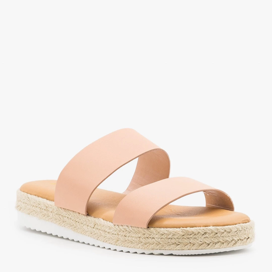 Bamboo Shoes Double Strap Espadrille Flatform Slides Newest Arrivals 8 Bamboo Shoes Double Strap Espadrille Flatform Slides Newest Arrivals