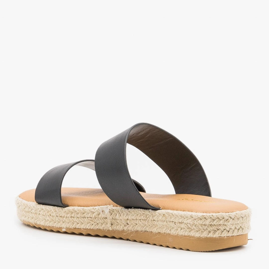 Bamboo Shoes Double Strap Espadrille Flatform Slides Newest Arrivals 12 Bamboo Shoes Double Strap Espadrille Flatform Slides Newest Arrivals